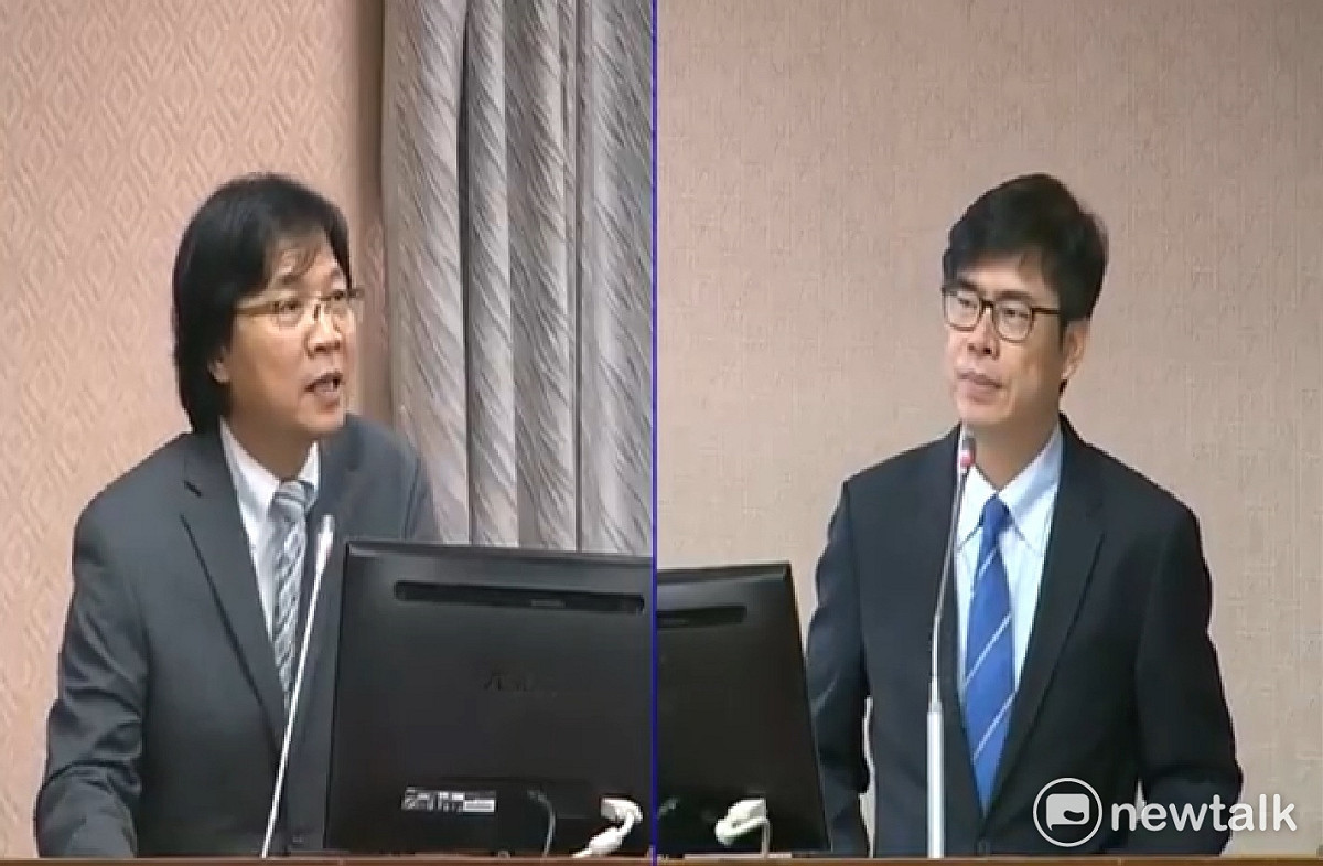 針對專案小組僅處理社福基金會等三個組織，民進黨立委陳其邁今天質詢時說，華興中小學與振興醫院與社福基金會等三個組織的董事會名單高度重疊，質疑為何專案小組未納入處理。 圖：翻拍自立法院直播