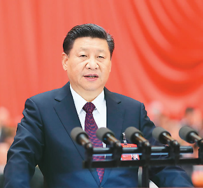 中國共產黨總書記習近平18日在十九次代表大會上，強調不容許台灣獨立。 圖：翻攝共產黨新聞網/新華社鞠鵬