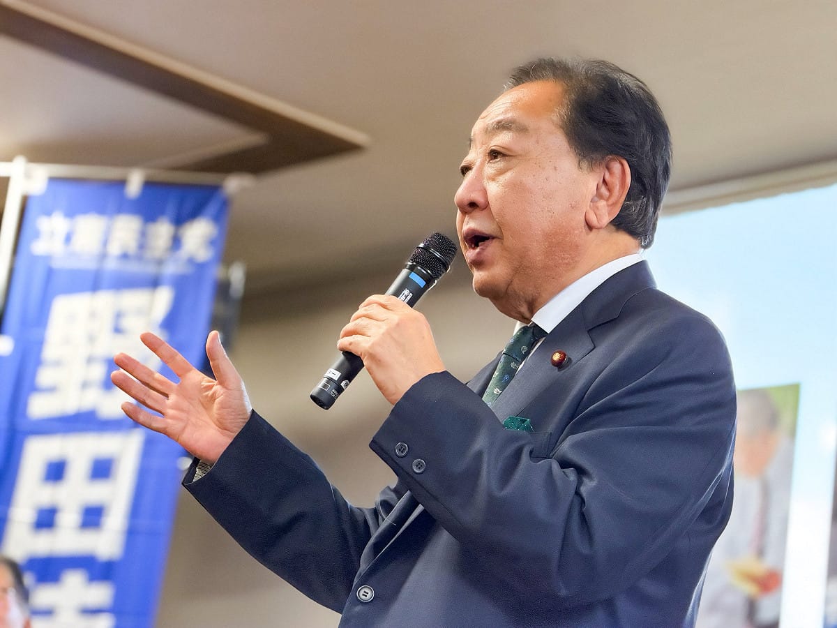 野田佳彥說不會在這屆國會對內閣提出不信任案 圖：翻攝自野田佳彥的X（資料照）