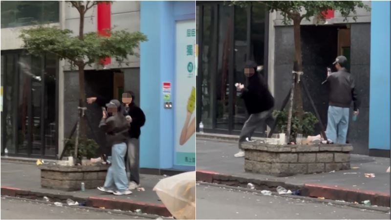 信義區「超跑巷」2男子砸酒瓶，引網友撻伐。 圖：翻攝自Threads