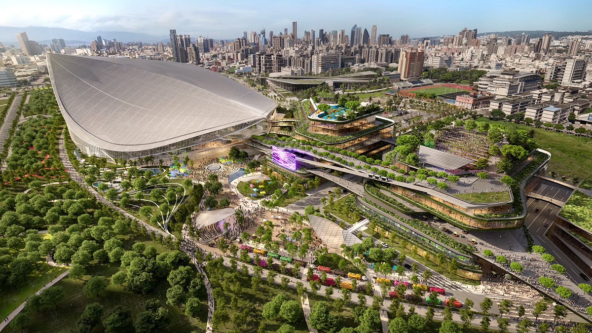 台中運動產業園區模擬圖。 圖：台中市政府/提供