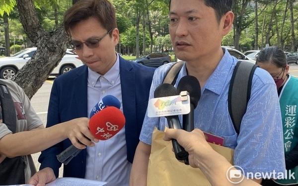 何昱奇去年4月由律師陪同到台中地檢署報案，檢方已經偵結起訴楊女。 圖：新頭殼資料照