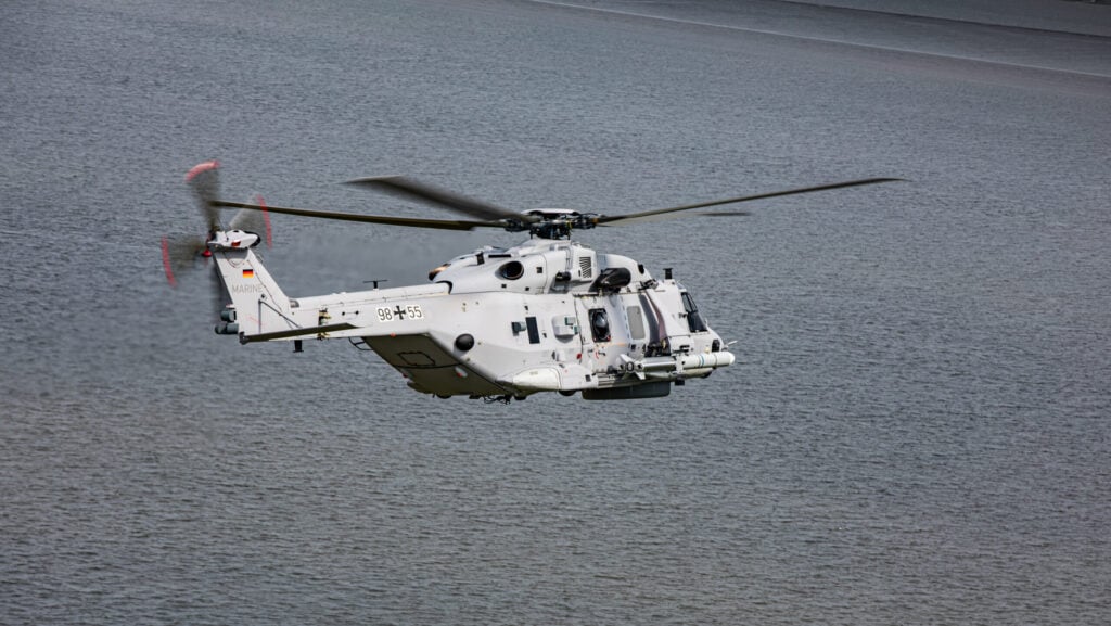 德國海軍接收首架NH90「海虎」（Sea Tiger）多用途護衛艦直升機。 圖：Airbus Helicopter提供