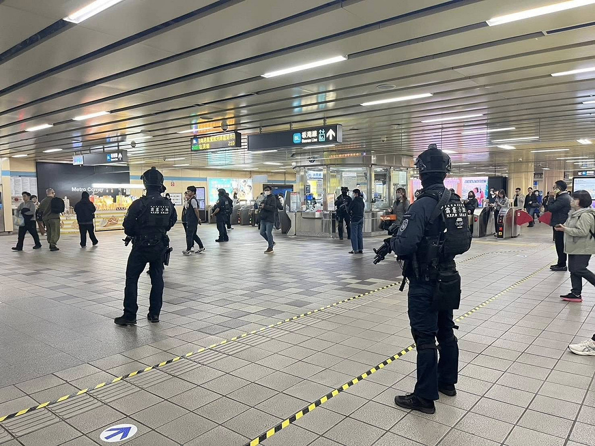 19日北車、中山發生隨機殺人案造成4人死亡，事後被發現案發時，站內完全沒有捷警人員。（示意圖） 圖：台北捷運／提供
