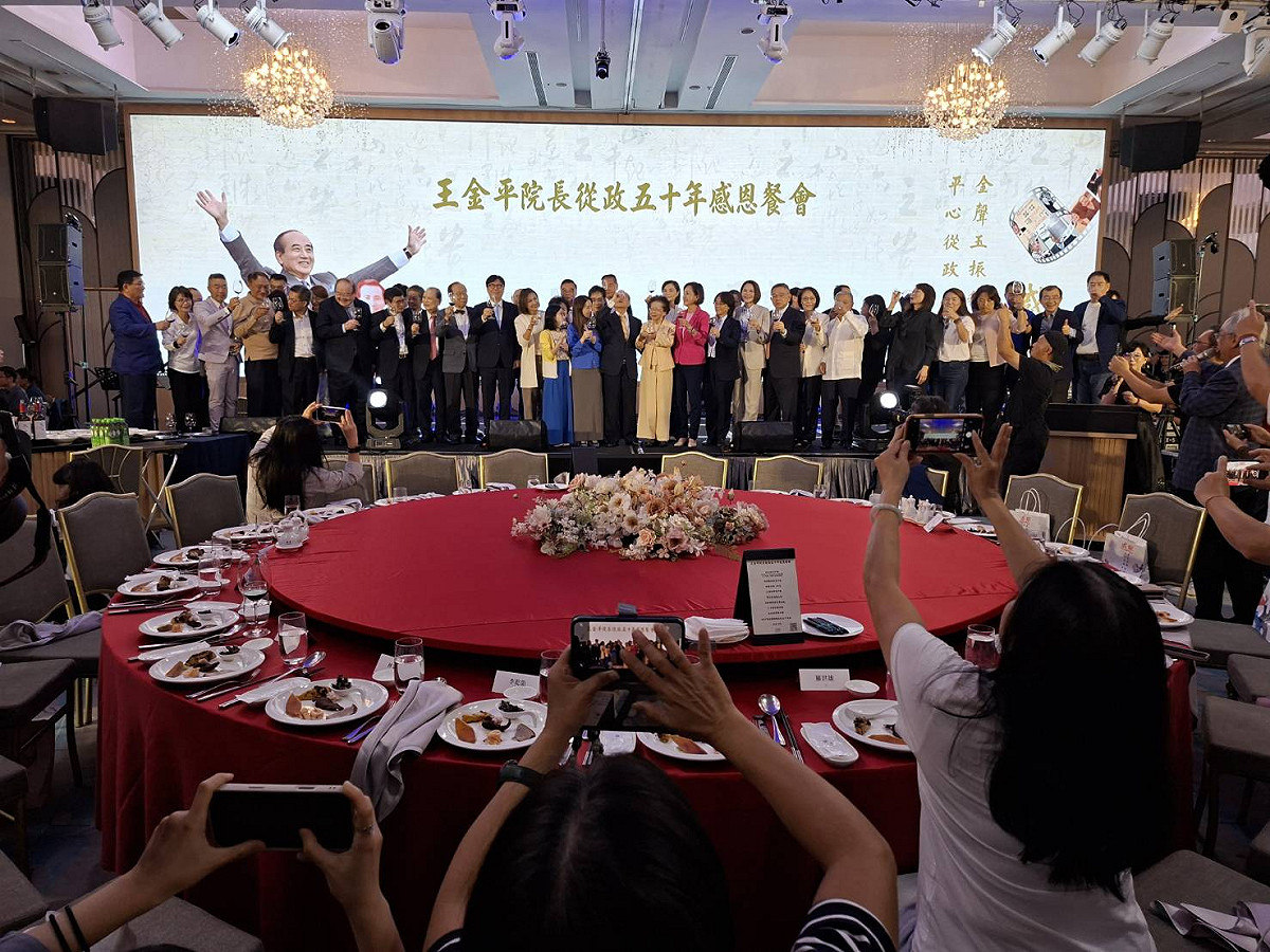 王金平從政半世紀感恩餐會在高雄漢神巨蛋登場。 圖：孫家銘攝