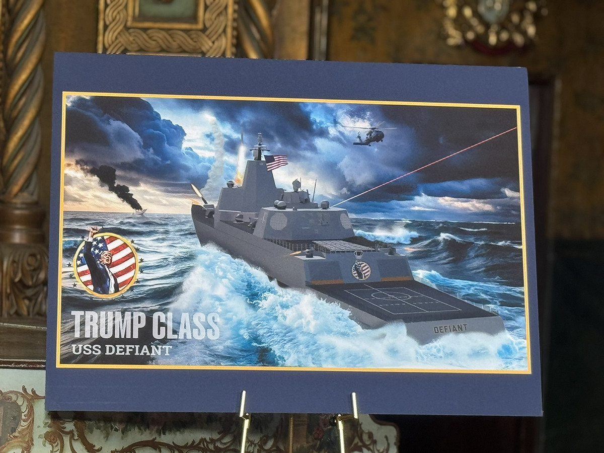 「川普級」（Trump-class）戰艦藝術渲染圖。 圖：翻攝「X」@KellieMeyerNews