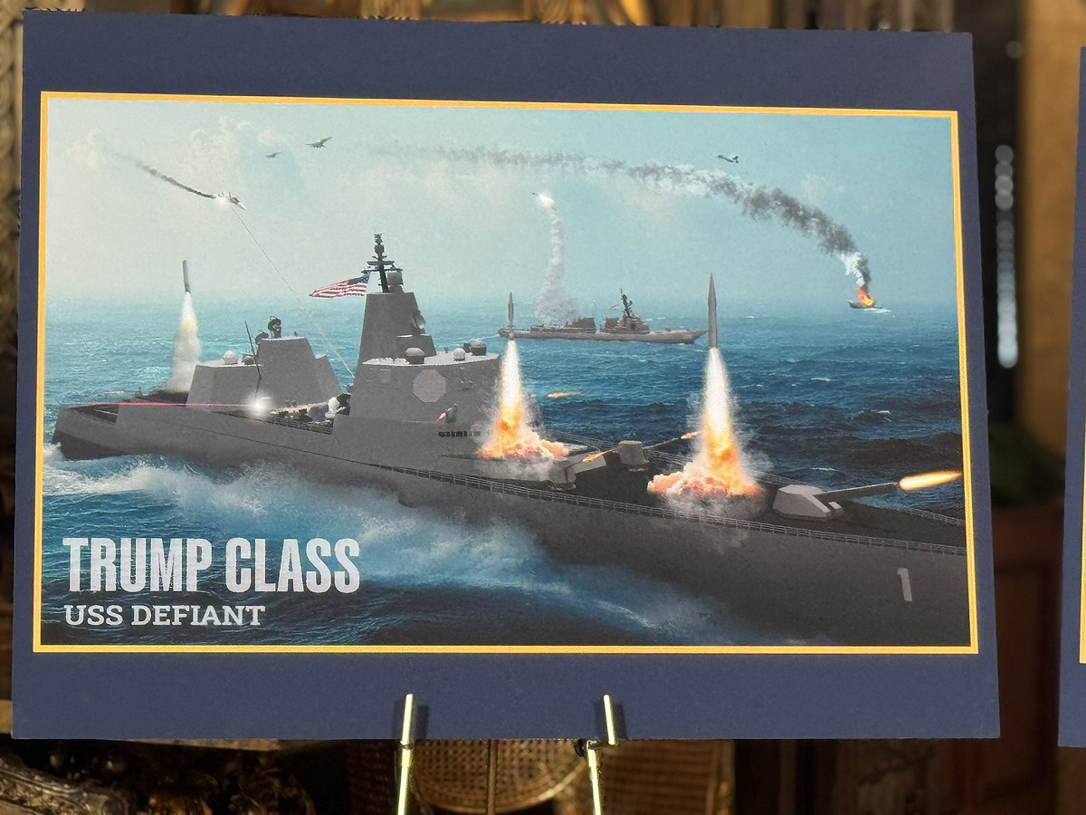 「川普級」（Trump-class）戰艦藝術渲染圖。 圖：翻攝「X」@KellieMeyerNews