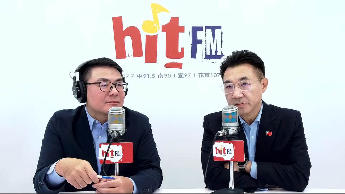 立法院副院長江啓臣24日接受媒體人黃揚明專訪。 圖：翻攝hitfmYT
