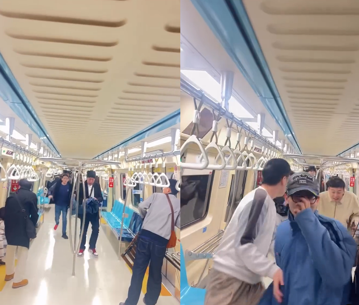 昨(25)晚捷運北門站傳出乘客逃跑騷動，現場一片混亂。 圖：翻攝自hcw0928 Threads