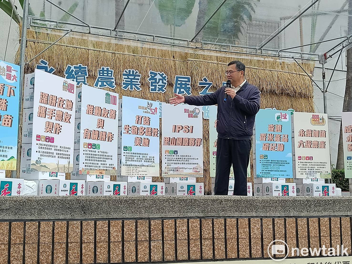 黃景建說明永續農業發展的歷程。 圖：唐復年/攝