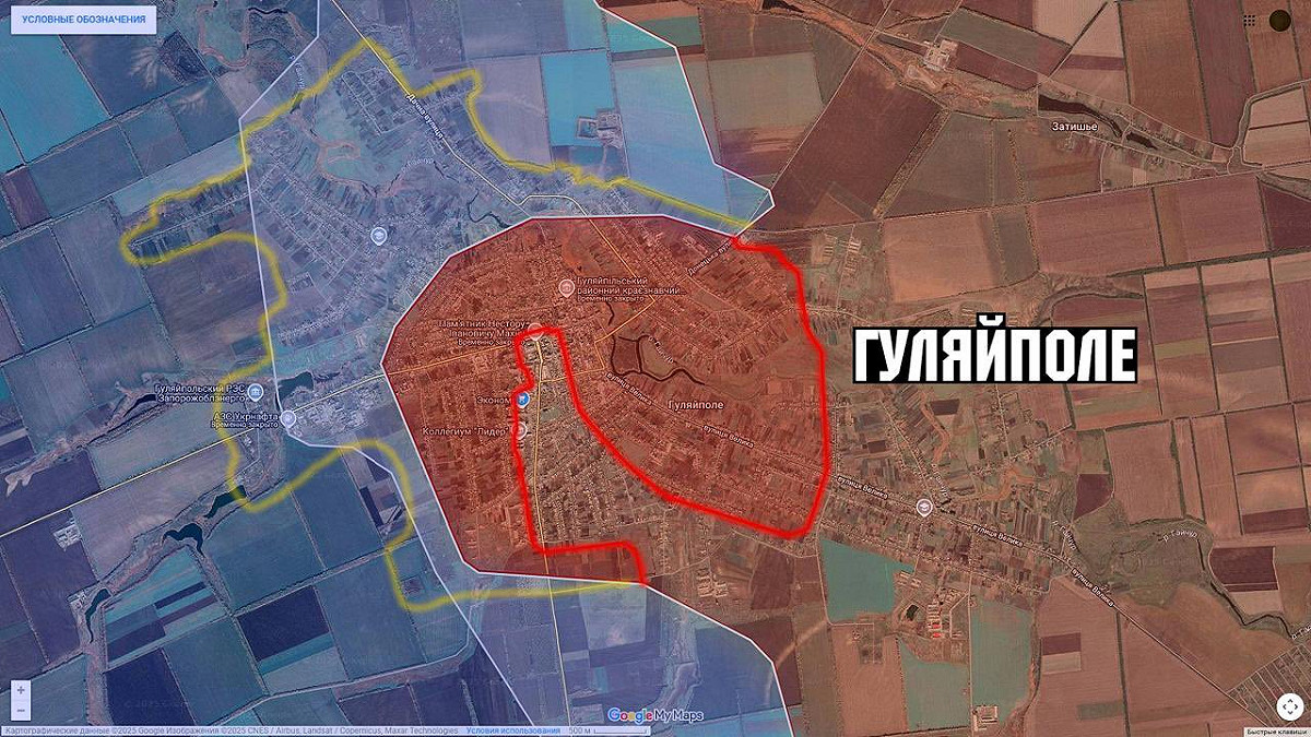 俄羅斯27日宣布俄軍已成功占領烏克蘭扎波羅熱州重鎮胡里艾伯勒，不過烏方否認城市全面失守。 圖：翻攝自 X @NSTRIKE1231