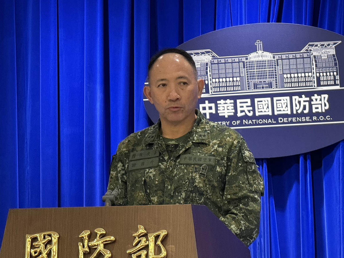 情次室次長謝日升中將強調，中共連兩日軍演「並未構成真正意義上的封鎖」。 圖：金大鈞/攝