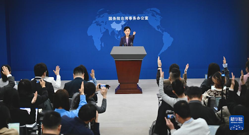 國台辦發言人張晗。 圖：翻攝新華社