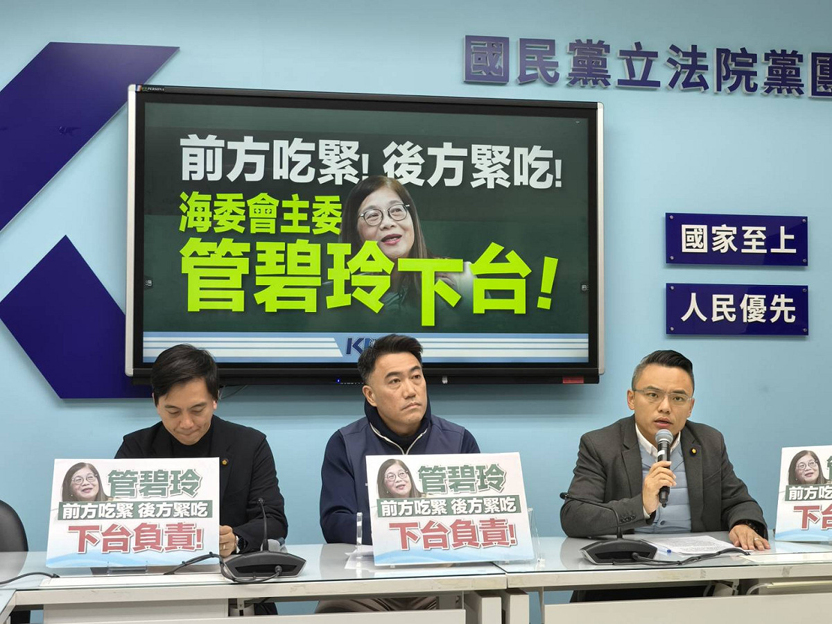 國民黨立委洪孟楷（圖左）、林沛祥（圖中）、牛煦庭（圖右）回應媒體時事題問。 圖：國民黨團/提供