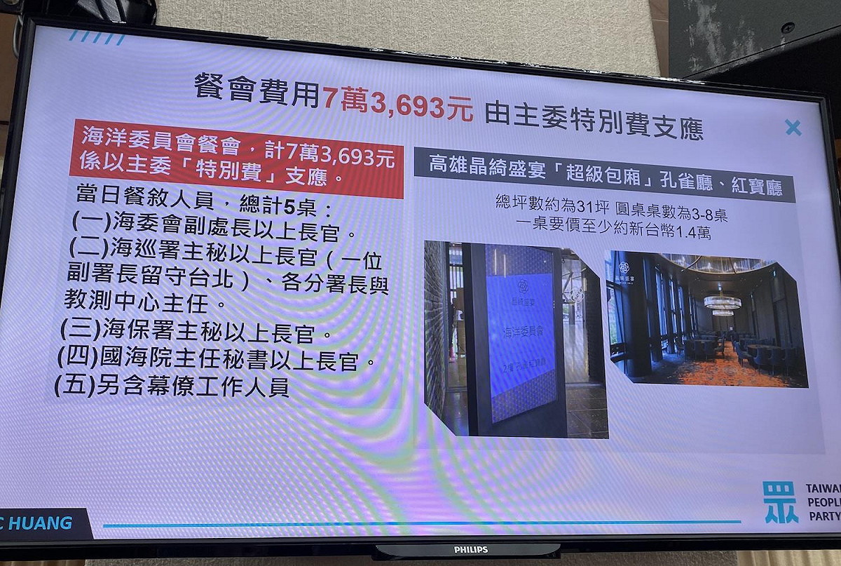 民眾黨立委黃國昌公布管碧玲餐宴費用 圖：林朝億/攝