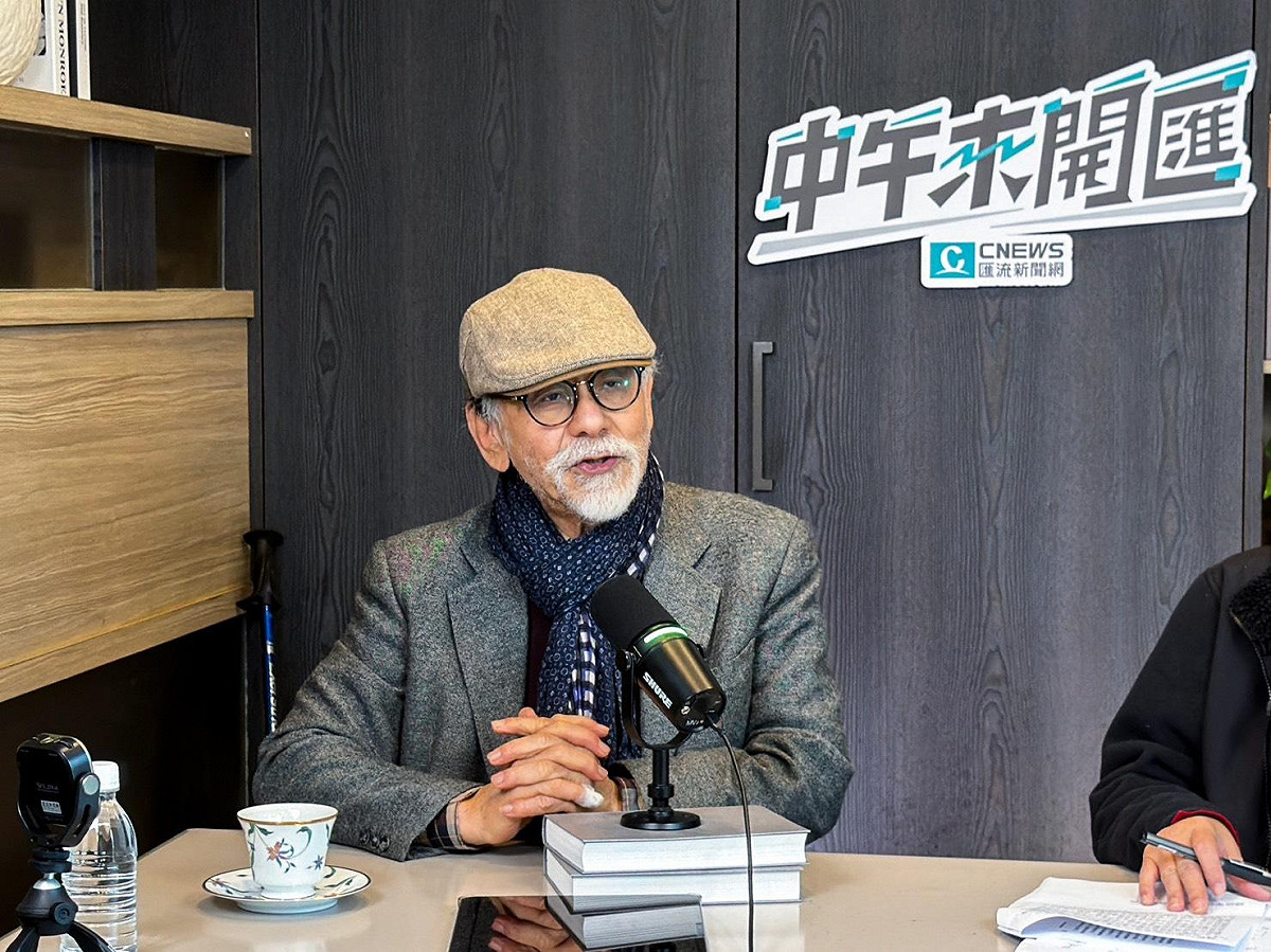 林濁水5日接受主持人黃光芹於《CNEWS匯流新聞網》政論直播節目《中午來開匯》專訪。 圖：《CNEWS匯流新聞網》提供