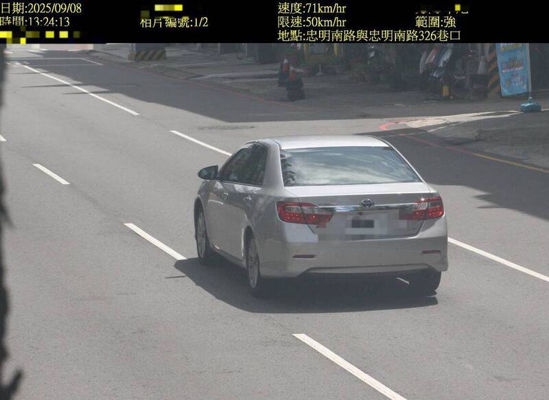 台中市警局交大公布2025年前10大測速照相桿。 圖：警方提供