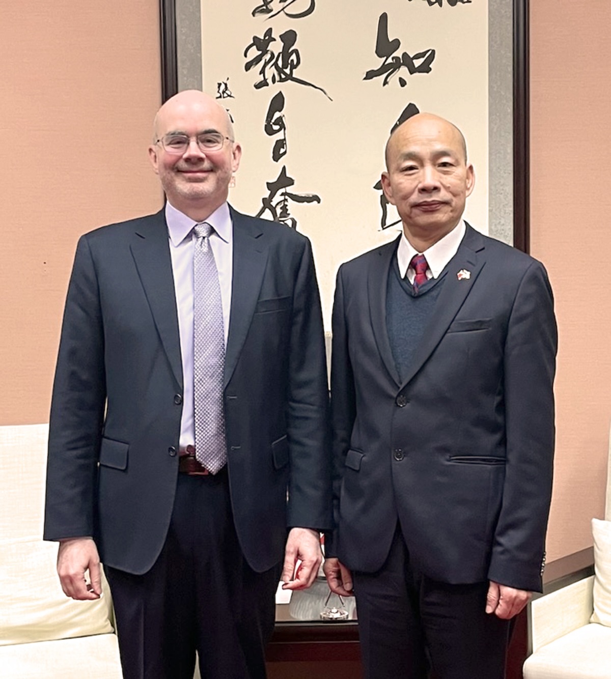 AIT處長谷立言會晤立法院院長韓國瑜。 圖：翻攝自AIT臉書