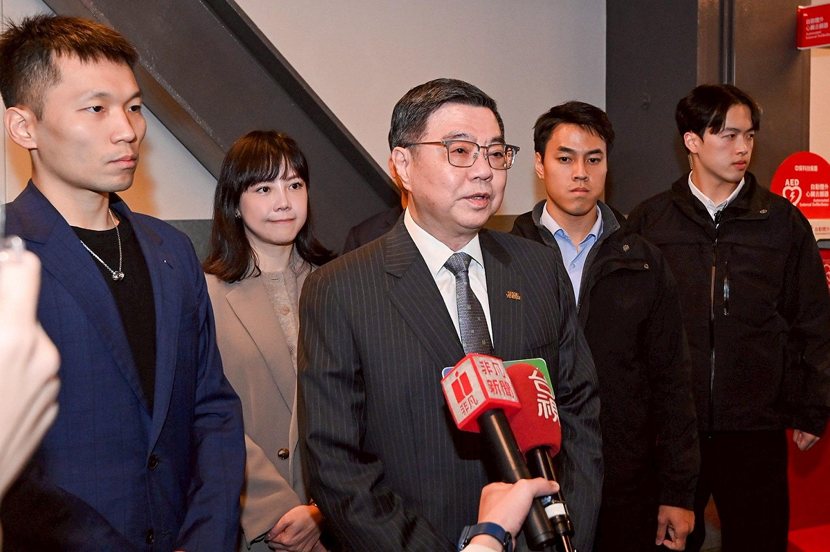 行政院長卓榮泰今（9）天下午出席「運動部第17屆運動推手獎表揚典禮」前受訪。 圖：行政院提供