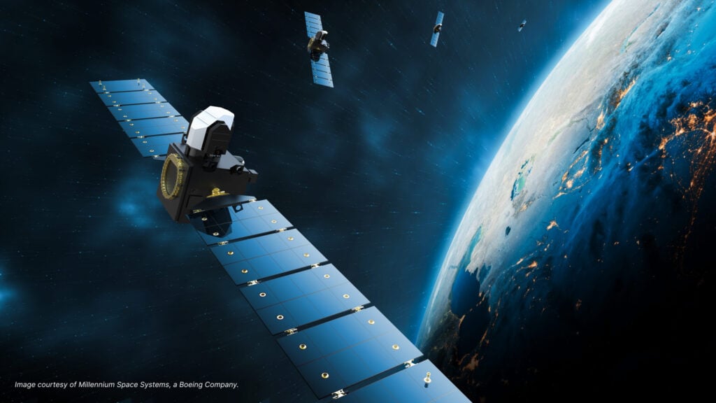 Millennium Space Systems製造的FOO Fighter（F2）火控衛星原型示意圖。 圖：翻攝Millennium Space Systems官網