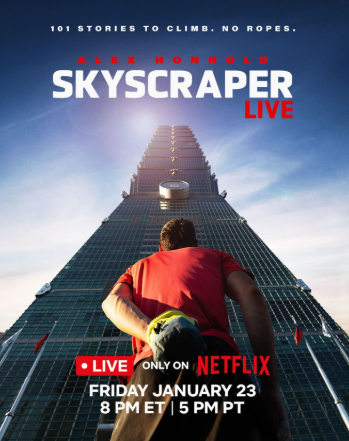 美國極限攀岩家艾力克斯霍諾德(Alex Honnold)，將在本月24日，透過Netflix進行全球直播特別節目《赤手獨攀台北101：直播》。 圖：翻攝自Netflix IG