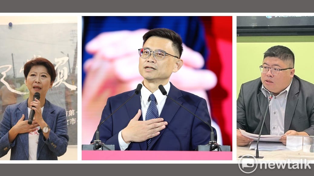 民進黨台南、高雄、嘉義縣市長初選結果出爐。資深媒體人黃暐瀚剖析，所謂「德意志」非指嫡系，而是「派最強的出來」。由左而右，初選勝出者，分別為台南陳亭妃、高雄賴瑞隆、嘉義蔡易餘。除賴瑞隆為賴系外，另兩人皆非賴系。 圖：新頭殼合成