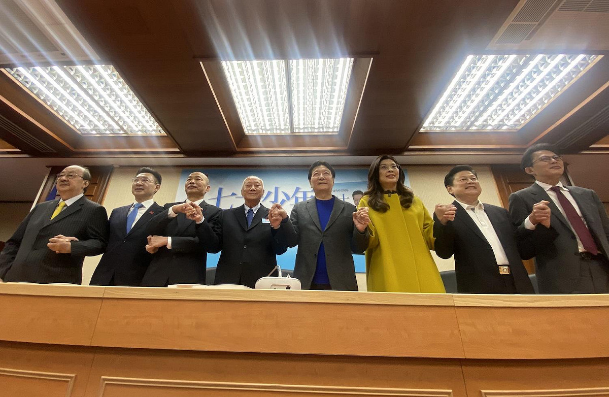 曾有「政治金童」之稱的趙少康出「七十少年」新書，藍綠白人事都出席。 圖：林朝億/攝