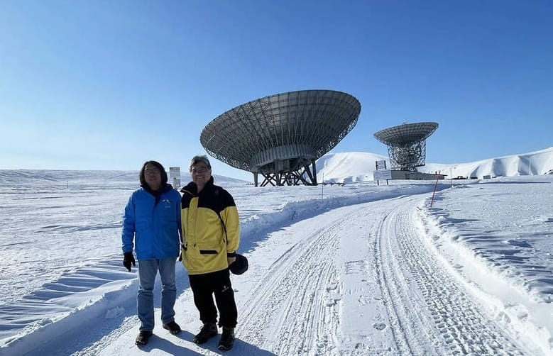 中央大學學者到北極圈冷岸群島 盼在此處設立立方衛星接收站。 圖 : 中央大學資料照片