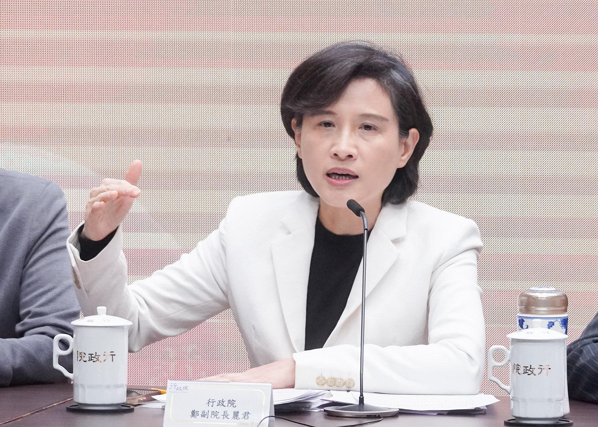 行政院副院長鄭麗君。因「台美關稅談判」成績亮眼，被媒體周玉蔻力挺角逐北市長寶座。 圖：張良一/攝