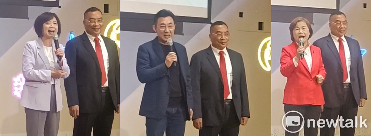 江啟臣、何欣純、楊瓊瓔都出席台中商旅集團的尾牙，展現董事長洪國清的政商實力。 圖：唐復年/攝