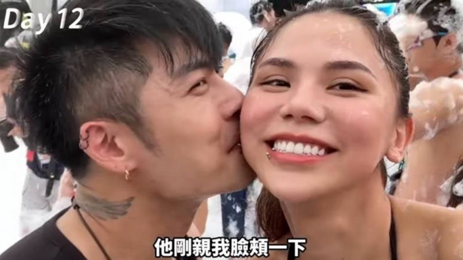 蕾菈過去就與晨灰互動頻繁，多次合作拍攝影片，蕾菈也會大方讓晨灰親吻臉頰。 圖：翻攝自晨灰YT頻道