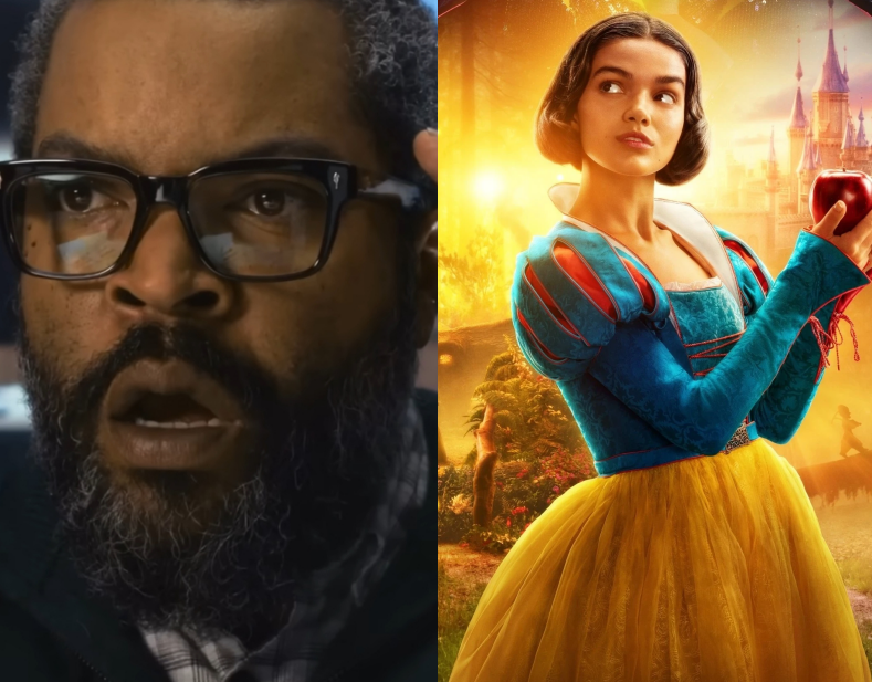真人版電影《白雪公主》(右圖)，以及饒舌傳奇冰塊酷巴(Ice Cube)主演的《世界大戰》，各拿到6項金酸莓提名，慘當爛片領頭羊。 圖：翻攝自X