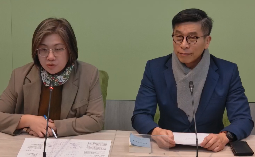 民進黨團幹事長鍾佳濱、書記長陳培瑜回應輿論。 圖：擷取自民進黨團/臉書