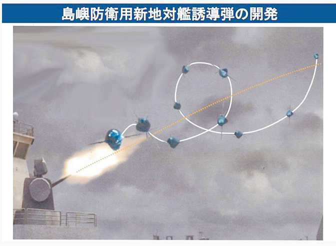 日本最新「島嶼防禦導彈」，傳具備獨特的滾桶機動特性，可降低被艦載近防系統攔截機率。圖為官宣示意圖。 圖：翻攝ATLA官網
