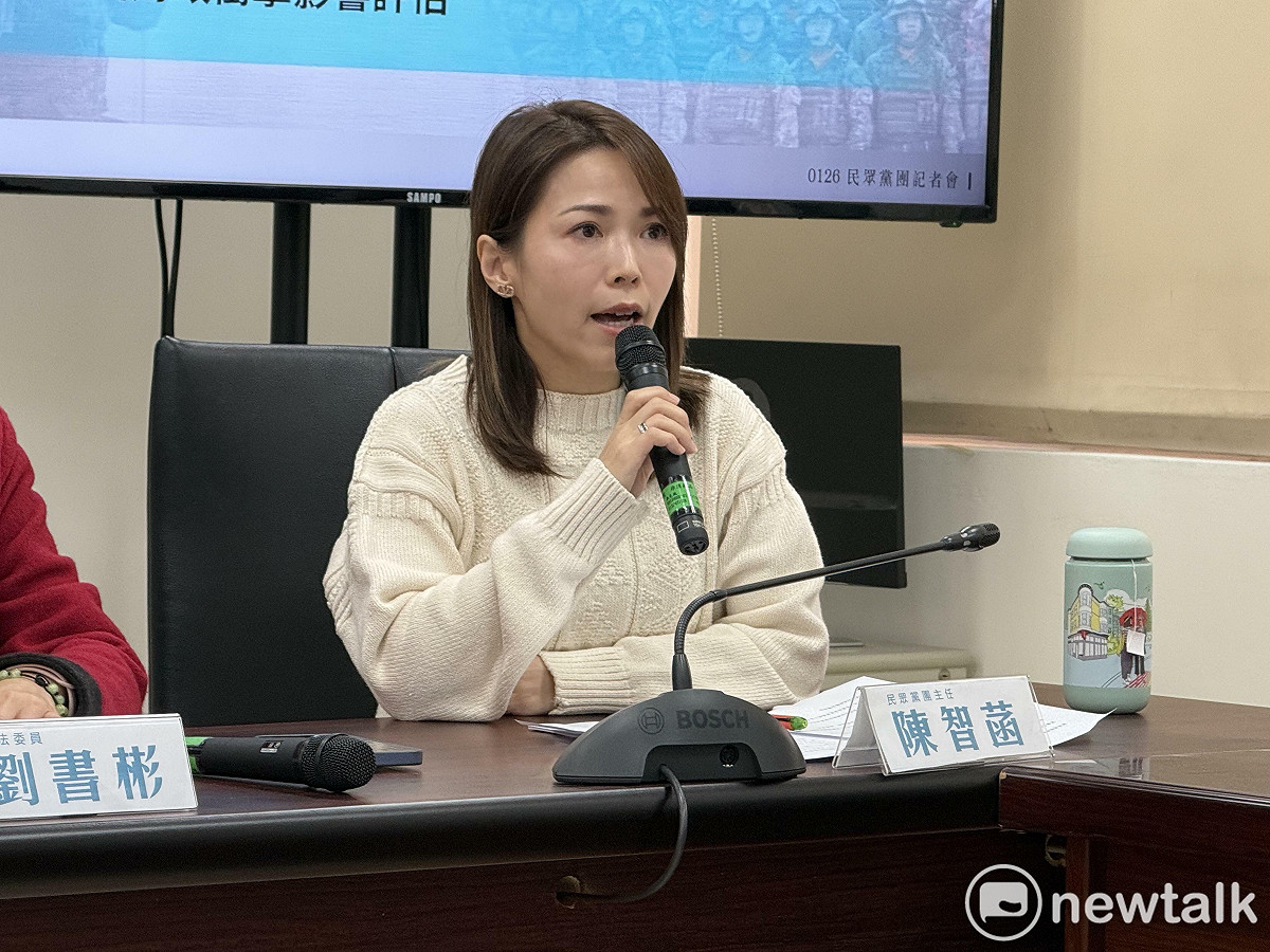 民眾黨團主任陳智菡。 圖：周煊惠 / 攝