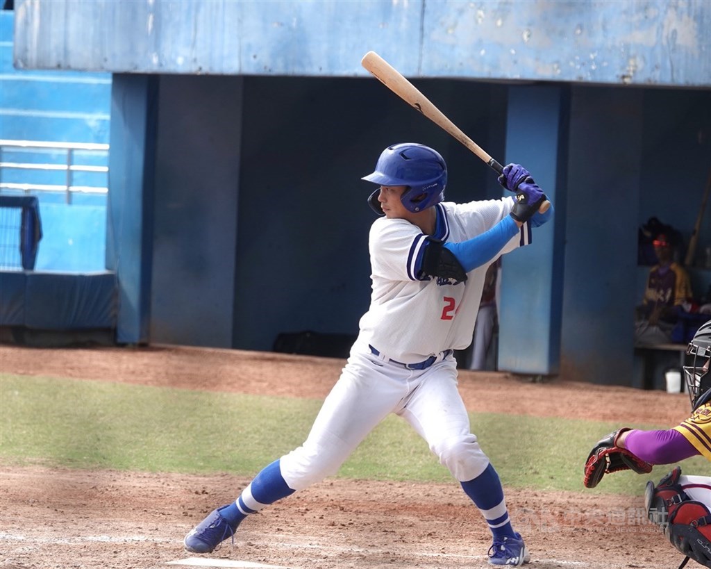 日籍球員永田颯太郎（圖）將投入中職選秀，中職富邦悍將執行副領隊林威助過去曾指導過，稱讚永田颯太郎態度很好。（中央社檔案照片）