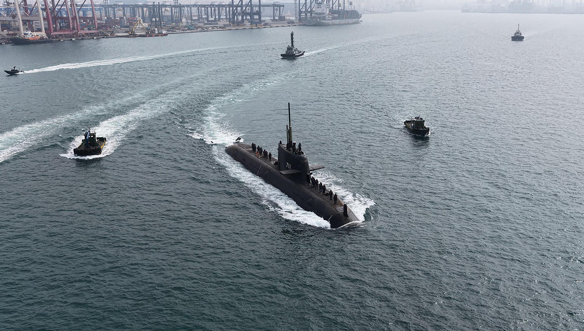 2026/01/26「海鯤軍艦」執行潛航前置海上測試。 圖：翻攝台船官網（csbcnet.com.tw）