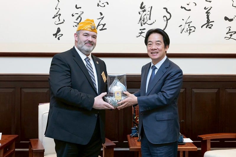 賴清德接見美國退伍軍人協會總會長席普利（Paul Shipley）。 圖：總統府提供