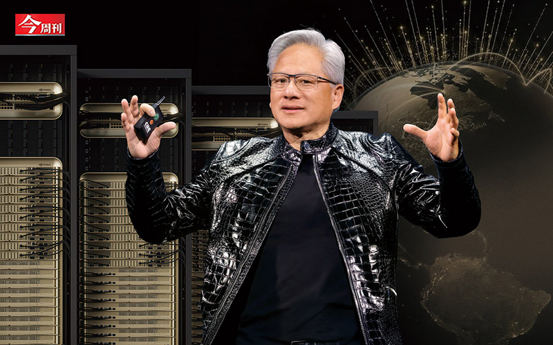 輝達執行長黃仁勳在一月拉斯維加斯消費電子展（CES）大手一揮，新一代 AI 伺服器機櫃 VR200 NVL72 正式亮相 圖:今周刊/提供