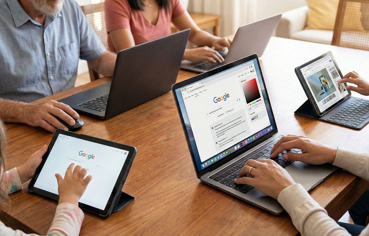 Google AI Plus今日登台，只要民眾善用家庭共享每人月付43元，還可解鎖頂級AI功能。 圖：Gemini AI生成／曾郡秋　製