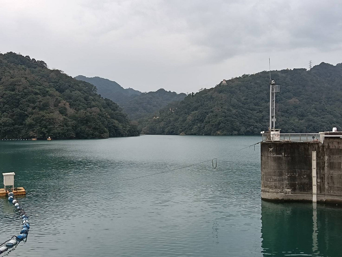 石門水庫水位現狀。 圖：水利署北區水資源分署／提供