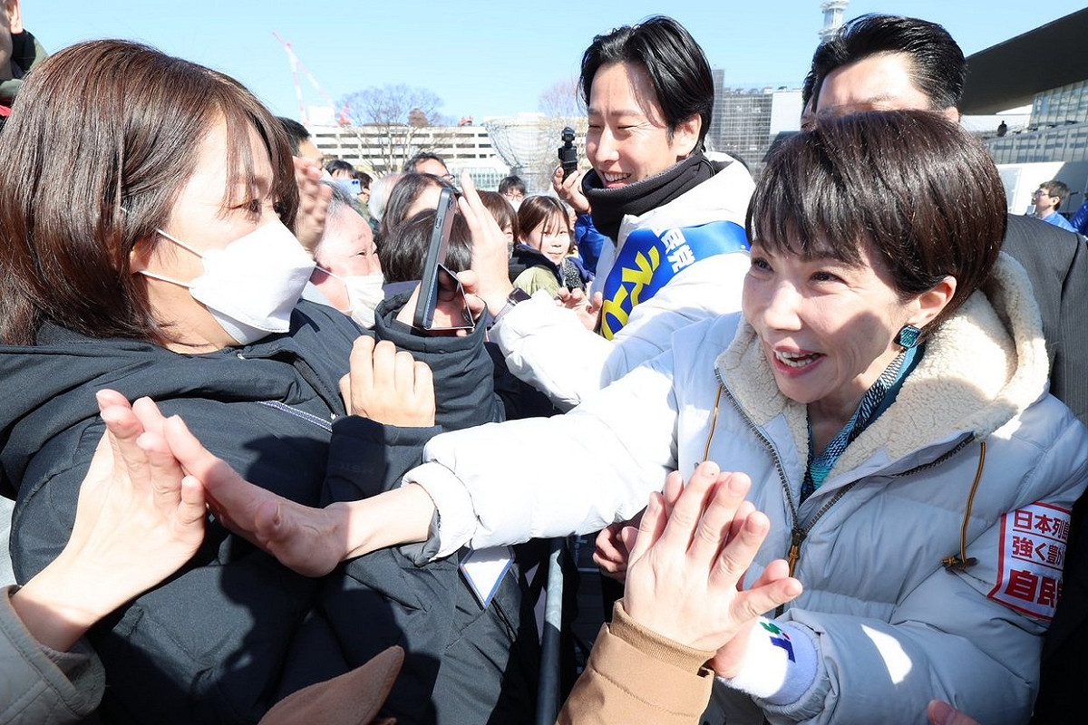 高市早苗在各地為同黨同志助選。 圖：翻攝高市早苗臉書