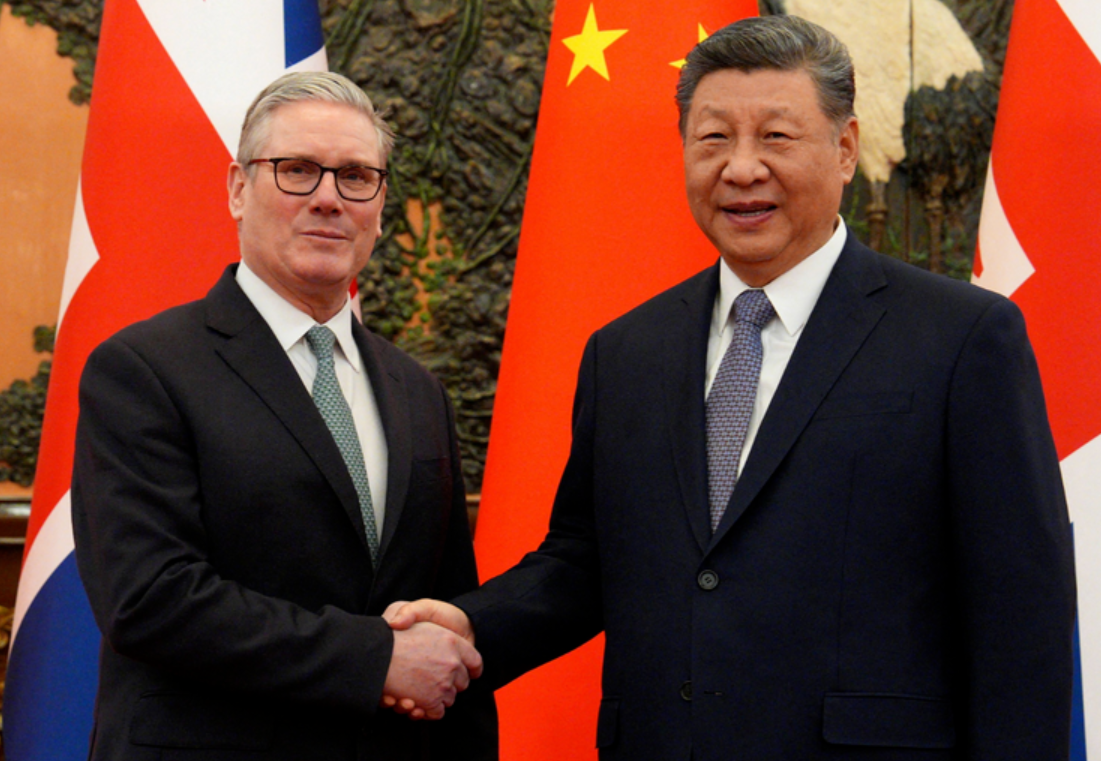 英國首相施凱爾赴中訪問並會晤中國國家主席習近平。 圖：翻攝自新華社（資料照）