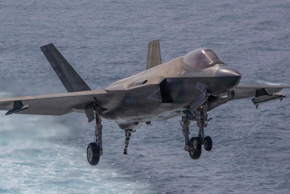 美軍F-35「閃電II」隱形戰鬥機。  圖：翻攝自 X