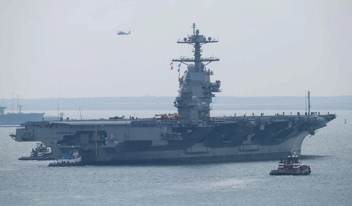 美國海軍「福特級」核動力航空母艦2號艦「甘迺迪號（CVN-79）」4日完成為期一週的「建造海試」，返回維吉尼亞州亨廷頓英格爾斯工業（HII）紐波特紐斯造船廠。 圖：翻攝HII官網