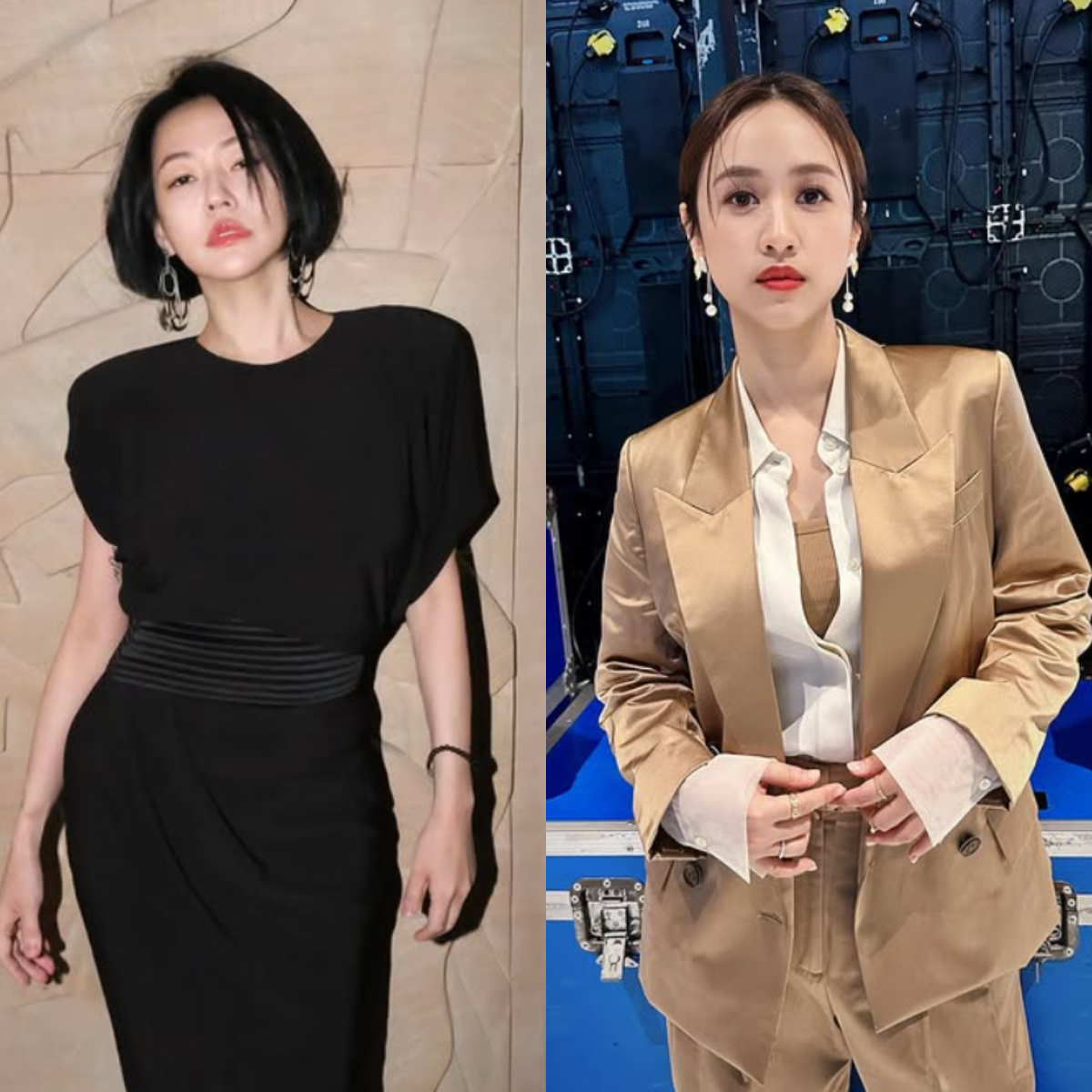 小S(左)宣布無限期停工，由Sandy代班主持。 圖：翻攝自小S、Sandy IG
