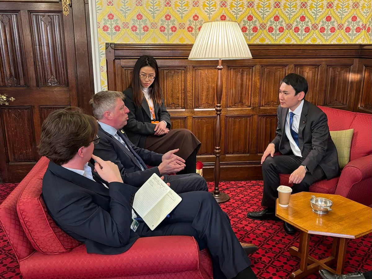 陳冠廷訪英會晤上議院領袖及下議院議員，就台美、台英合作與美英關係等議題交換意見。 圖：陳冠廷辦公室提供