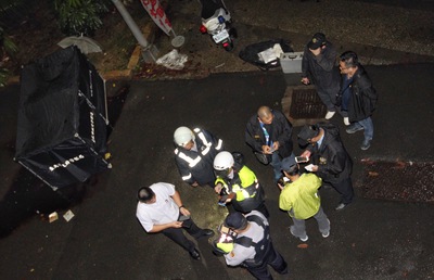 校方並請宿舍輔導員安撫目擊案發經過學生的情緒，勸導他們離開現場。學生會也已透過臉書發布正確訊息，避免校園恐慌不安。 圖：中央社/提供
