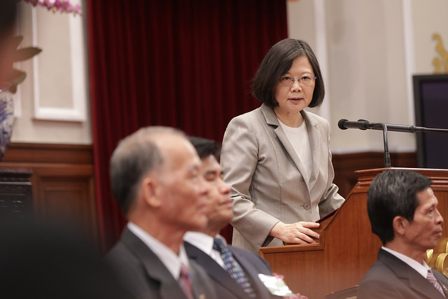 蔡英文總統表示，政府正積極推動新南向政策，農業也是重要的一環。 圖：總統府/提供