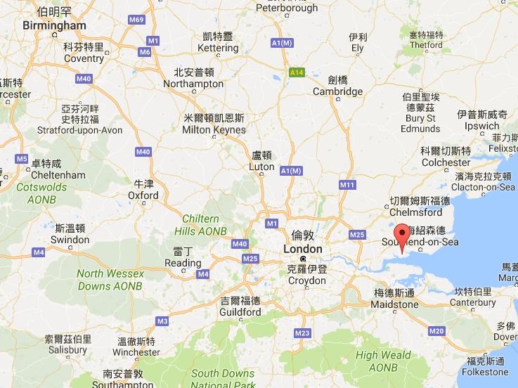 坎維島（紅色標示處）位置示意圖。 （圖取自Google Map www.google.com.tw）